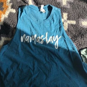 TIU blue crop tank size medium